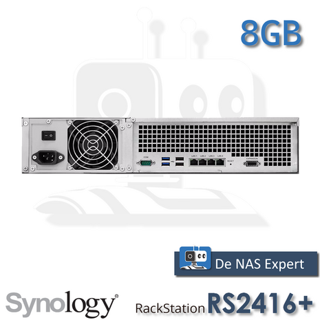 RS2416+ 8Gb refurbished achterkant