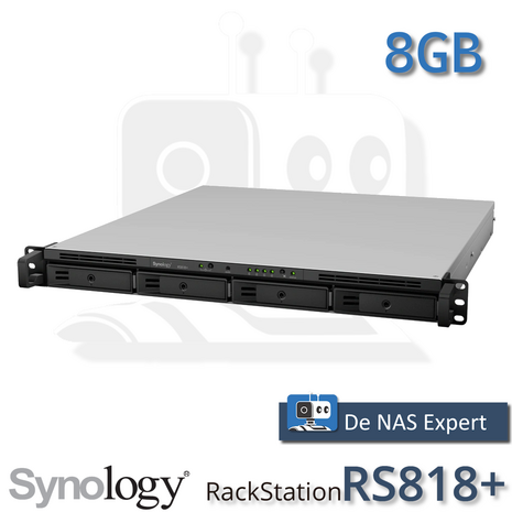 Synology RackStation RS818+ voorkant