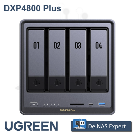 UGREEN NASync DXP4800 Plus 16GB (+8GB ) ! actie model !