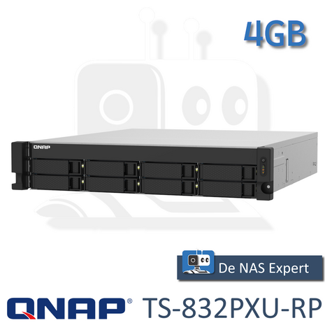 QNAP TS-832PXU-RP 4GB nieuw in doos