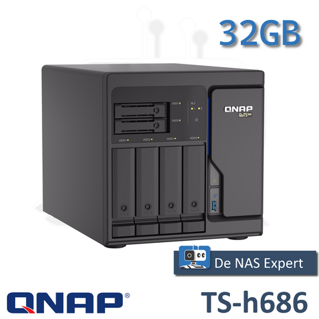 QNAP TS-h686 32GB refurbsihed, nieuwstaat!