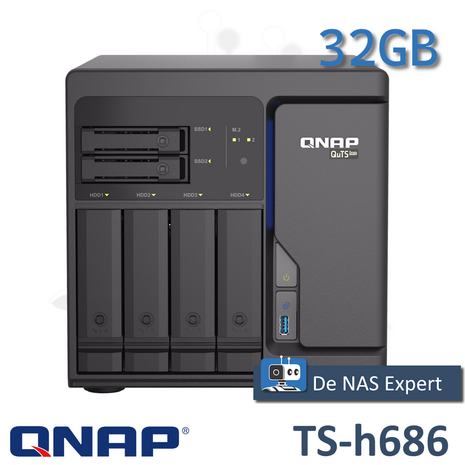 QNAP TS-h686 32GB refurbsihed, nieuwstaat!